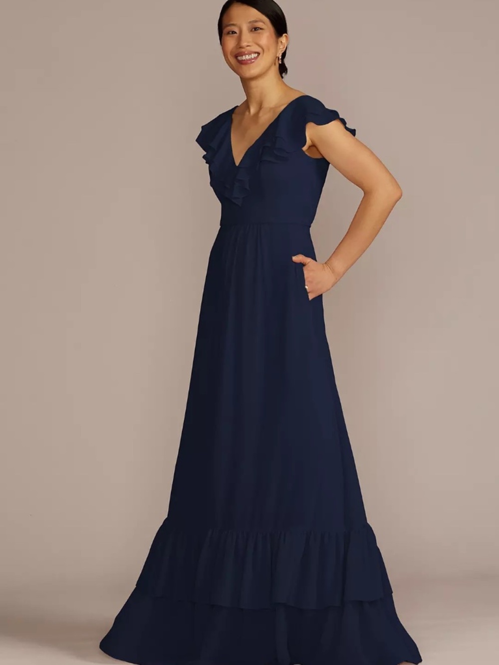NEW Size 0 David's Bridal dress navy